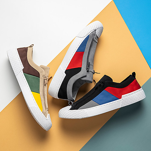 

Men's Sneakers Sporty Casual Daily Outdoor Walking Shoes PU Breathable Non-slipping Wear Proof Black Beige Gray Spring Summer