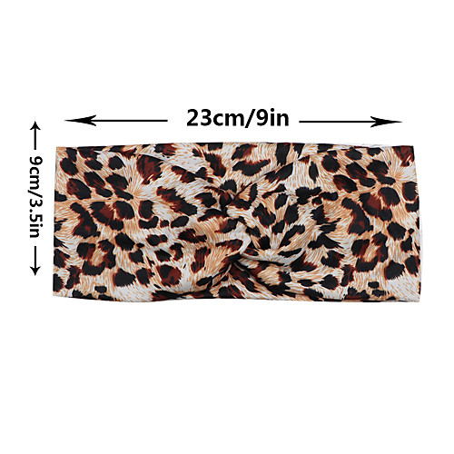 

european and american new leopard print knotted cross headband leopard sports goods antiperspirant yoga headband hair accessories