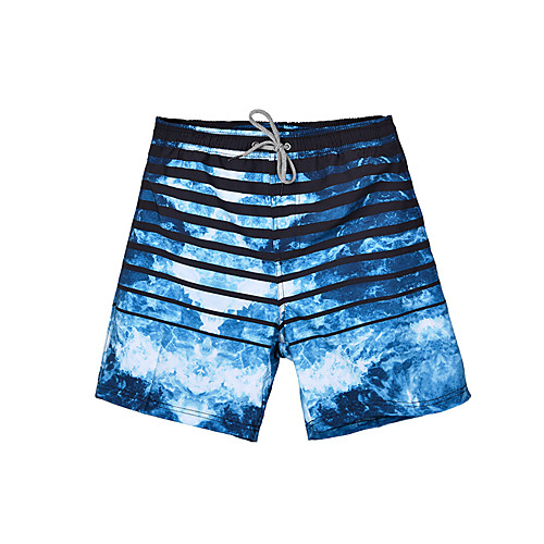 

Men's Running Shorts Street Bottoms Drawstring Spandex Running Beach Jogging Breathable Normal Sport Stripes Blue / Micro-elastic / Athletic / Athleisure