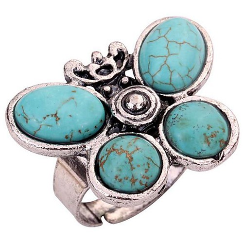 

Adjustable Ring Turquoise 3D Alloy Flower Animal Vintage 1pc Adjustable / Women's