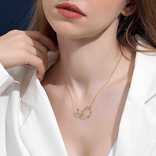 

Women's Couple's Pendant Necklace Necklace Classic Infinity Simple Fashion Classic Cute Alloy Gold 45 cm Necklace Jewelry 1pc For Party Evening Street Gift Birthday Party / Charm Necklace