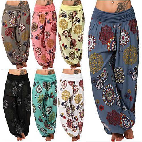 

Women's Yoga Pants Harem Bloomers Bottoms Breathable Quick Dry Moisture Wicking White Black Yellow Yoga Fitness Gym Workout Winter Plus Size Sports Activewear Micro-elastic Loose / Athletic