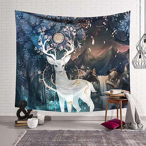 

Wall Tapestry Art Decor Blanket Curtain Hanging Home Bedroom Living Room Decoration Polyester Snow Scene