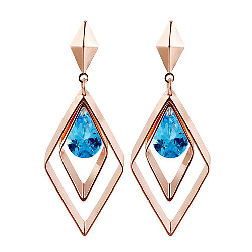 

Women's Synthetic Amethyst Earrings Geometrical Fashion Stylish Earrings Jewelry White / Black / Blue For Anniversary Birthday Beach Festival 1 Pair