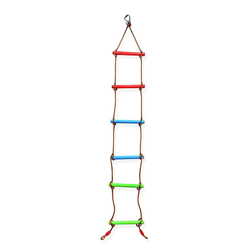 

6.6Ft Climbing Rope Ladder for Kids Climbing Ladder Hanging Rope Ladder for Indoor Play Set and Outdoor Tree House Playground Swing Set and Ninja Slackline