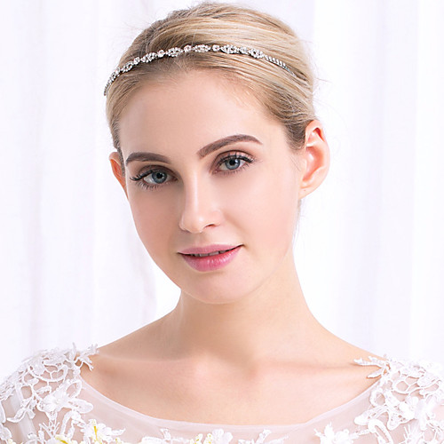 

Romantic Wedding Rhinestone / Alloy Headpiece with Crystals / Rhinestones 1 Piece Wedding / Special Occasion Headpiece