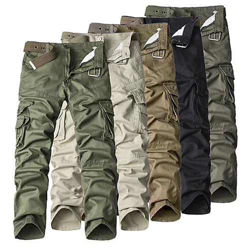 

Men's Hiking Pants Trousers Hunting Pants Tactical Cargo Pants Dust Proof Quick Dry Breathable Wearproof Fall Spring Solid Colored Cotton for Black Yellow Army Green XS S M L XL