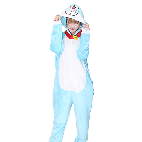 

Adults' Kigurumi Pajamas Cat Onesie Pajamas Flannelette Blue Cosplay For Men and Women Animal Sleepwear Cartoon Festival / Holiday Costumes