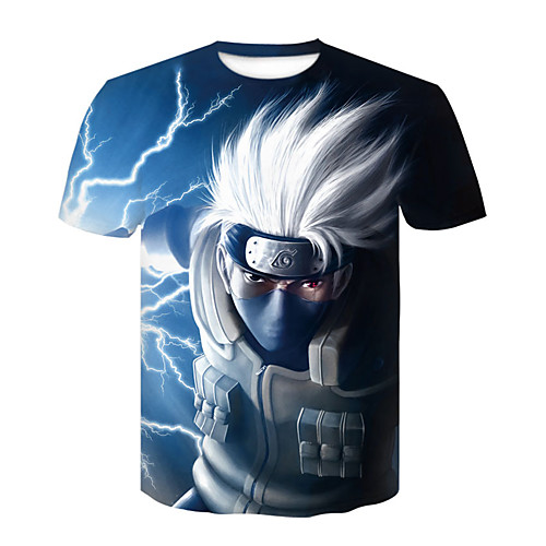 

Inspired by Naruto Hatake Kakashi Cosplay Costume T-shirt Terylene 3D Printing T-shirt For Women's / Men's