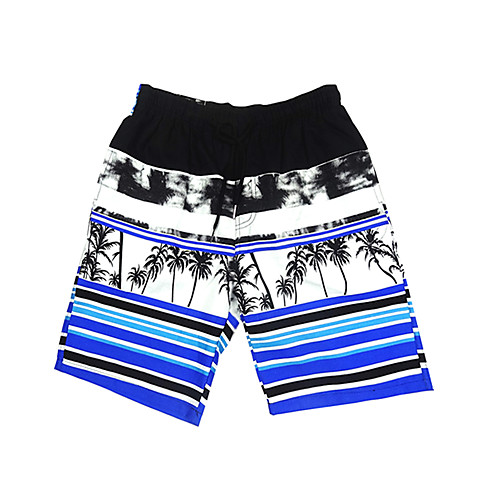 

Men's Swim Shorts Swim Trunks Bottoms Breathable Quick Dry Drawstring - Swimming Diving Surfing Floral / Botanical Stripes Tie Dye Autumn / Fall Spring Summer / Micro-elastic