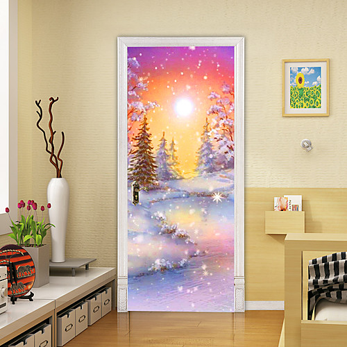 

Holiday / Landscape Wall Stickers Bedroom / Living Room, Removable Vinyl Home Decoration Wall Decal 2pcs