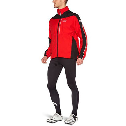 

gore bike wear men's countdown gt gore-tex jacket, red/black, small