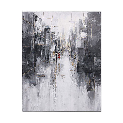 

Oil Painting Hand Painted Abstract Street Wall Art Home Decoration Rolled Canvas No Frame Unstretched