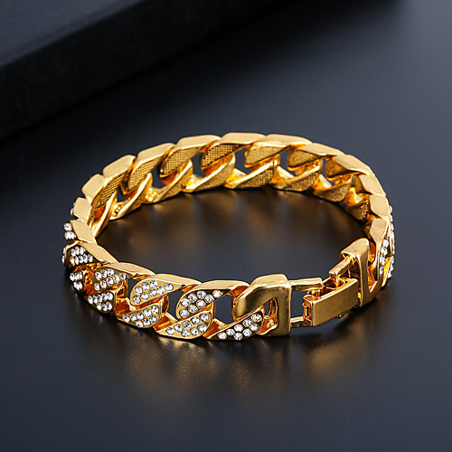 

cuban chain hiphop fashion full diamond hip-hop bracelet