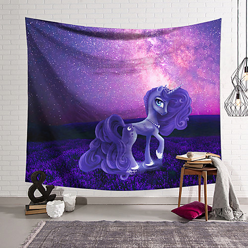 

Wall Tapestry Art Decor Blanket Curtain Hanging Home Bedroom Living Room Decoration Polyester Unicorn