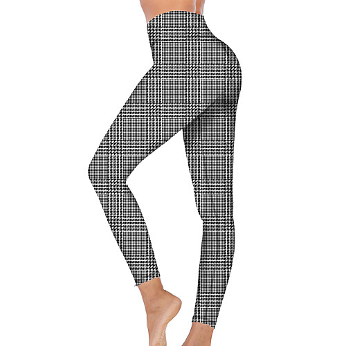 

21Grams Women's High Waist Yoga Pants Cropped Leggings Tummy Control Butt Lift Breathable Black Fitness Gym Workout Running Sports Activewear High Elasticity