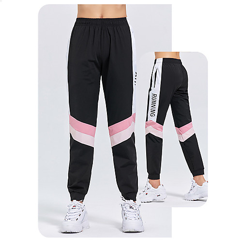 

Women's High Waist Joggers Jogger Pants Athletic Bottoms Pocket Nylon Winter Fitness Gym Workout Running Training Exercise Breathable Soft Sweat wicking Normal Sport Black Pink / Micro-elastic