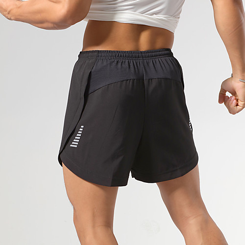 

Men's Jogger Shorts Drawstring Reflective Strip Spandex Solid Color Sport Athleisure Shorts Bottoms Breathable Quick Dry Moisture Wicking Soft Comfortable Exercise & Fitness Running Everyday Use