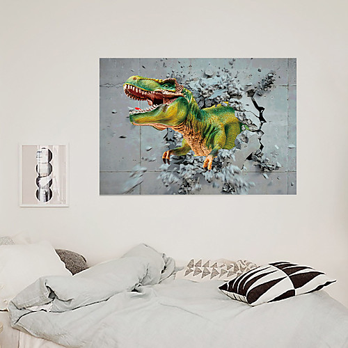 

Simulation 3d Broken Wall Dinosaur Children's Room Home Background Decoration Can Be Removed Stickers