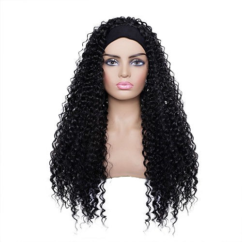 

foreign trade hair band wig headgear ice silk hair band corn perm long curly hair wig headgear