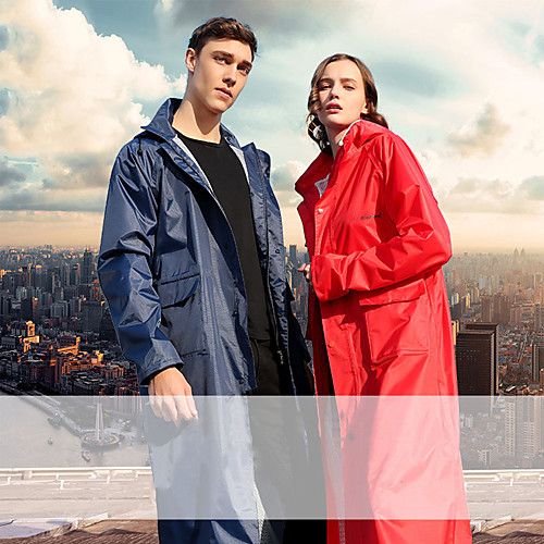 

Fashion Adult Waterproof Long Raincoat Poncho Women Men Rain coat Hooded For Outdoor Hiking Travel Fishing Climbing Thickened