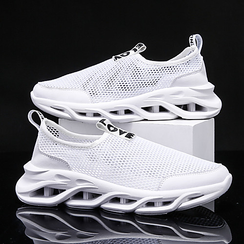 

Men's Loafers & Slip-Ons Sporty Look Comfort Shoes Casual Daily Water Shoes Walking Shoes Mesh Breathable Non-slipping Wear Proof White Black Gray Summer