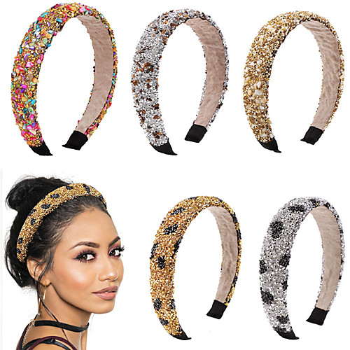 

natural crystal stone headband retro sponge headband