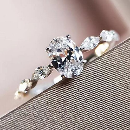 

Ring AAA Cubic Zirconia Silver Alloy Elegant Fashion 1pc 6 7 8 9 / Women's