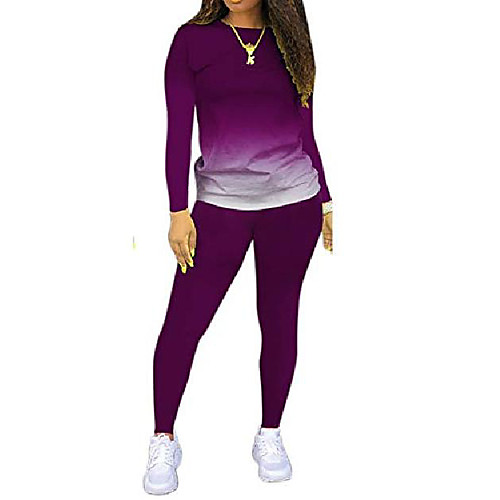 

scoprimay jogging suits for women - two piece fall pants set outfits tie dye jumpsuits purple
