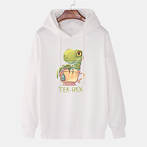 

Men's Pullover Hoodie Sweatshirt Cartoon Graphic Prints Dinosaur 3D Sports & Outdoor Daily Sports Hot Stamping Basic Casual Hoodies Sweatshirts White Black Yellow