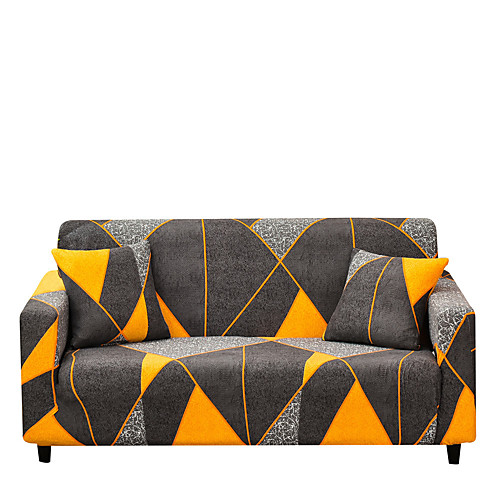 

Sofa Cover The Geomet Print Dustproof Stretch Slipcovers Stretch Super Soft Fabric Couch Cover Fit for 1 to 4 Cushion Couch and L Shape Sofa (You will Get 1 Throw Pillow Case as free Gift)