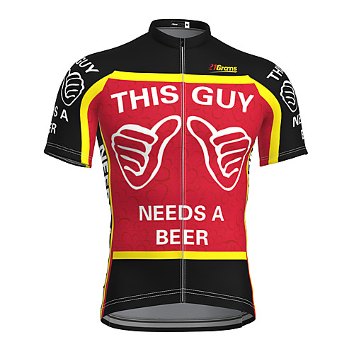 

21Grams Men's Short Sleeve Cycling Jersey Spandex Black / Red Black / Yellow RedBlue Bike Jersey Mountain Bike MTB Road Bike Cycling Sports Clothing Apparel / Stretchy / Athleisure