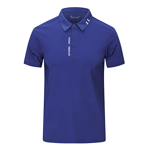 

Men's T shirt Hiking Tee shirt Short Sleeve Crew Neck Tee Tshirt Top Outdoor Lightweight Breathable Quick Dry Sweat wicking Spring Summer Polyester Light Blue fluorescent green orange Camping