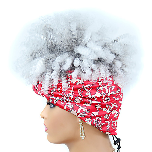 

african wig headgear black gradient snow white explosion headscarf wig headgear hair band small curly wig headgear
