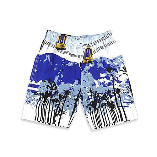 

Men's Swim Shorts Swim Trunks Bottoms Breathable Quick Dry Drawstring - Swimming Diving Surfing Floral / Botanical Tie Dye Autumn / Fall Spring Summer / Micro-elastic
