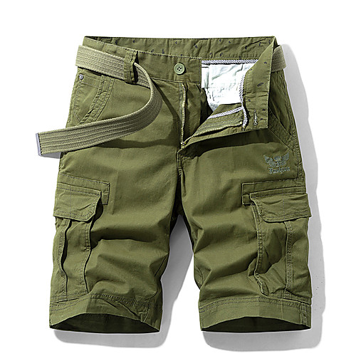 

Men's Hiking Shorts Solid Color Summer Outdoor Regular Fit Multi-Pockets Breathable Soft Comfortable Cotton Shorts Yellow Army Green Blue Khaki Fishing Beach Camping / Hiking / Caving 28 29 30 31 32