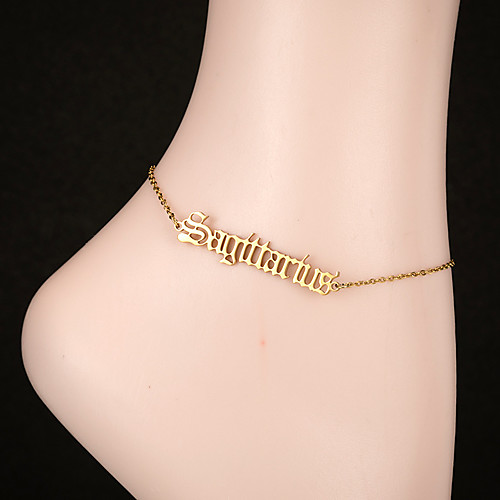

anklet retro english letter anklet stainless steel personality