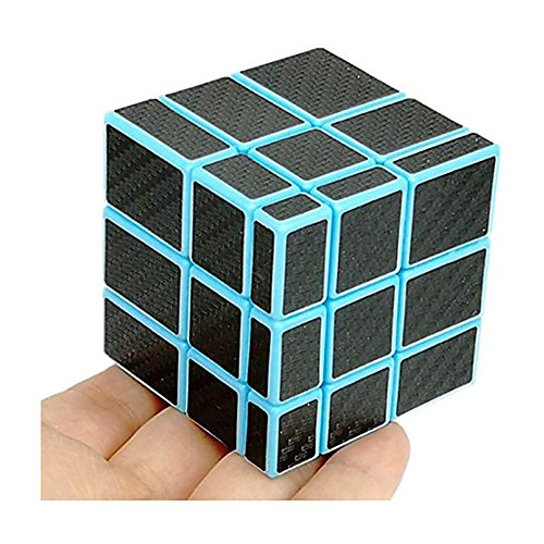 

Fangge Mirror Blue with Black Carbon Fiber Stickers 3x3 Magic Cube Mirror Blocks Blue Speed Cube