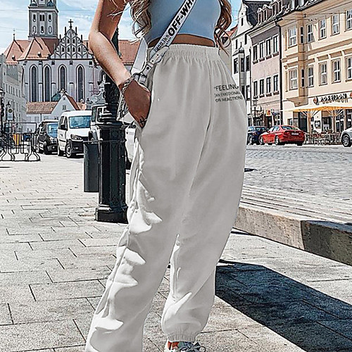 

Women's Sweatpants Jogger Pants Spandex Letter & Number Sport Athleisure Pants Pants / Trousers Bottoms Breathable Soft Comfortable Everyday Use Casual Daily Outdoor Exercising
