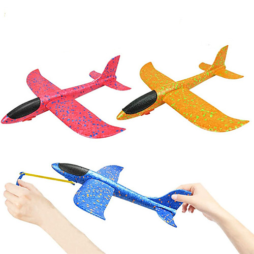 

3 Pack Upgrade 13.6 Inch Airplane Toys Slingshot Plane 2 Flight Modes Throwing Foam Airplanes with Slingshot Launch Outdoor Sport Toy Party Favor Birthday Gift for Kids