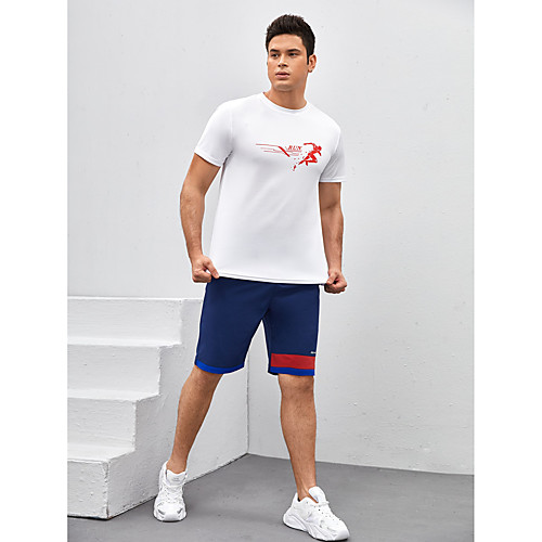 

Men's Short Sleeve Running Shirt Tee Tshirt Shirt Athletic Casual Summer Quick Dry Breathable Sweat wicking Running Jogging Cycling Sportswear Normal White Activewear Micro-elastic / Athleisure