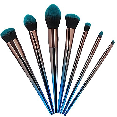

7 beauty makeup brush set multi-function makeup brush tools with diamond handle (color : gradient)
