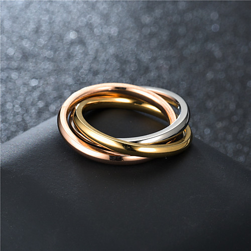 

classic style three-color three-ring interlocking ring