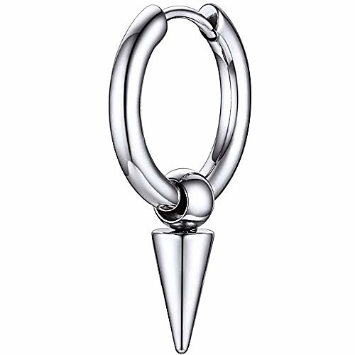 

spike huggie hoop earrings punk style 316l stainless steel stud earrings for men women piercing earring