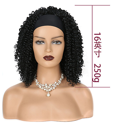 

amazon new popular headscarf wig african small curly black high temperature silk explosion hair band hair cover