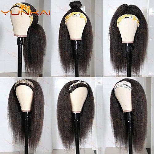 

cloud wig wig hair band wig cover european and american ladies kinky yaki black long straight hair wholesale custom