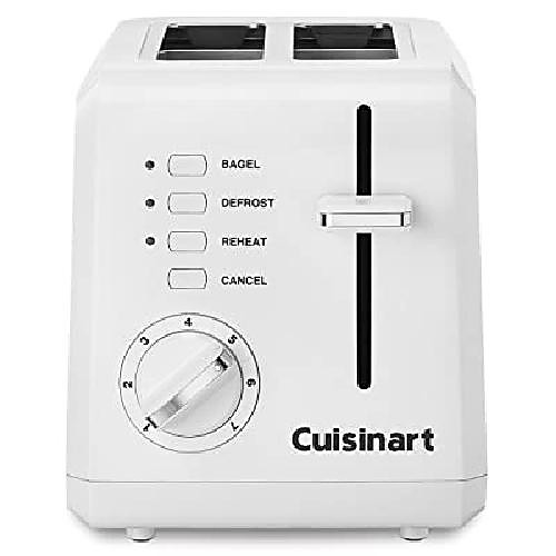 

cuisinart cpt-122 2-slice compact plastic toaster (white)