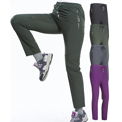 

Women's Hiking Pants Trousers Outdoor Lightweight Breathable Comfort Quick Dry Spandex Elastane Pants / Trousers Bottoms Black Purple Army Green Grey Hunting Fishing Camping / Hiking / Caving M L XL