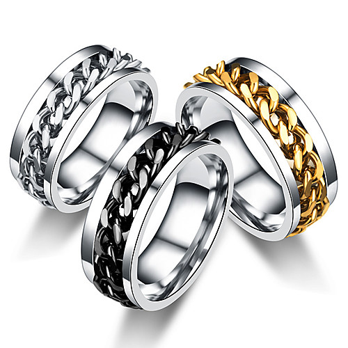 

men's titanium steel rotatable beer bottle chain ring