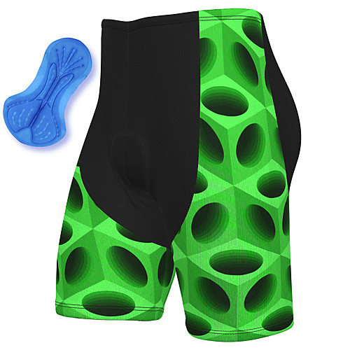 

21Grams Men's Cycling Shorts Spandex Bike Padded Shorts / Chamois Breathable Quick Dry Sports 3D Green Mountain Bike MTB Road Bike Cycling Clothing Apparel Bike Wear / Athleisure
